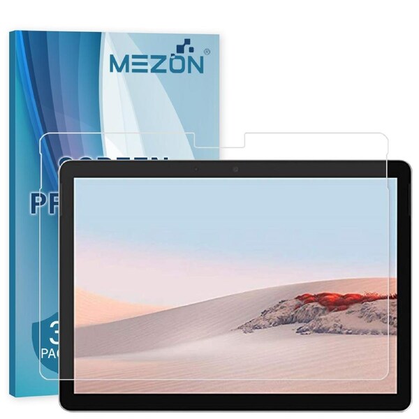 [3 Pack] Microsoft Surface Go 2 (10.5") Anti-Glare Matte Film Screen Protector by MEZON – Case and Surface Pen Friendly, Shock Absorption