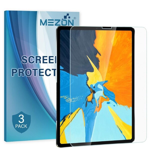 [3 Pack] Apple iPad Pro 11" 2018 Anti-Glare Matte Film Screen Protector by MEZON – Face ID Compatible, Case and Pencil Friendly (iPad Pro 11", Matte)