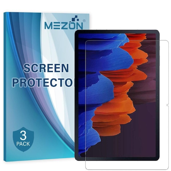 [3 Pack] Samsung Galaxy Tab S7+ 12.4" Anti-Glare Matte Film Screen Protector by MEZON (SM-T970, T975, Matte)