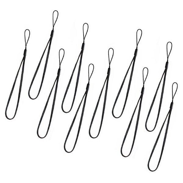 [10 Pack] Universal Wrist Lanyard Strap by MEZON – Black Colour, Strong and Durable Nylon Material – FREE EXPRESS