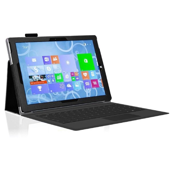 Microsoft Surface Go (10") Slim Folio Flip Case by MEZON – Compatible with Type Cover Keyboard – Black