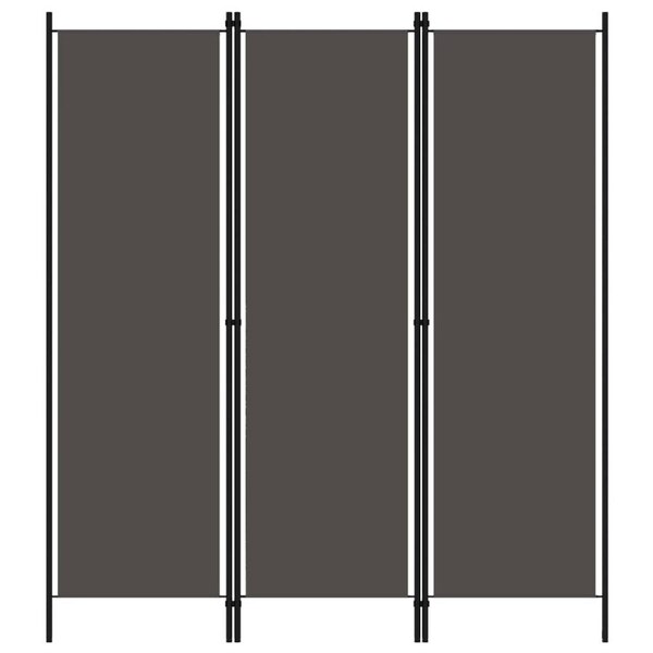 3-Panel Room Divider Anthracite 150x180 cm vidaXL