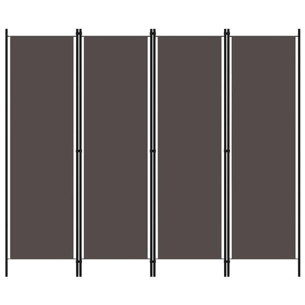 4-Panel Room Divider Anthracite 200x180 cm vidaXL