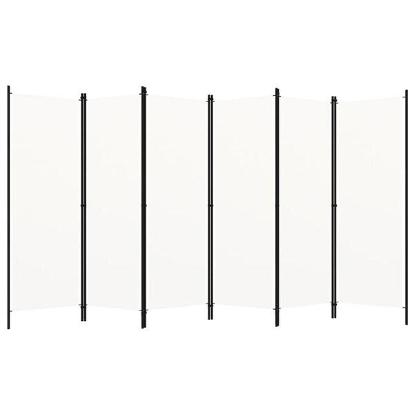 6-Panel Room Divider White 300x180 cm vidaXL