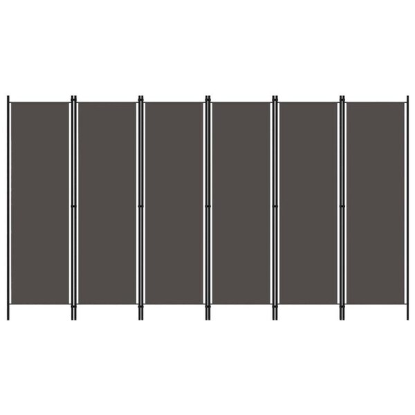 6-Panel Room Divider Anthracite 300x180 cm vidaXL