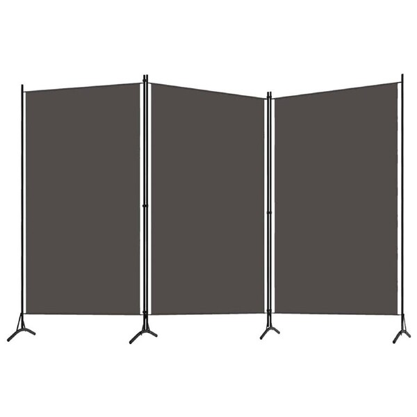 3-Panel Room Divider Anthracite 260x180 cm vidaXL