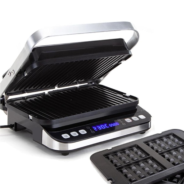 EUROCHEF Smart Multi Contact Grill Press Sandwich Maker Waffle Panini Griddle