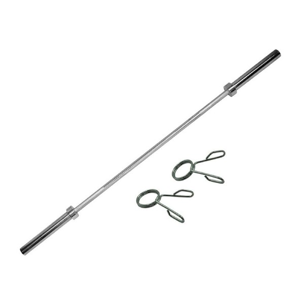 180cm 6 FT Chrome Olympic Barbell Bar 6 Foot Bar Weight & 2 Free Spring Collars