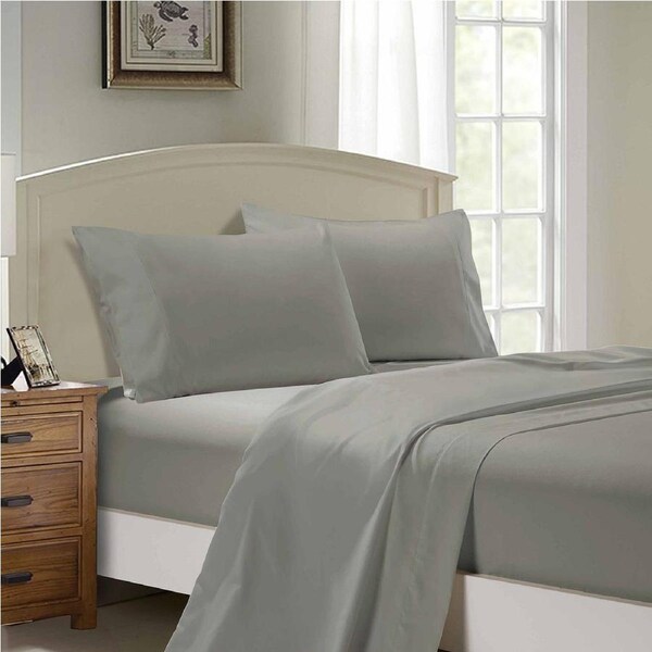 Super Soft Flat & Fitted Sheet Set - Single Size Bed - Grey