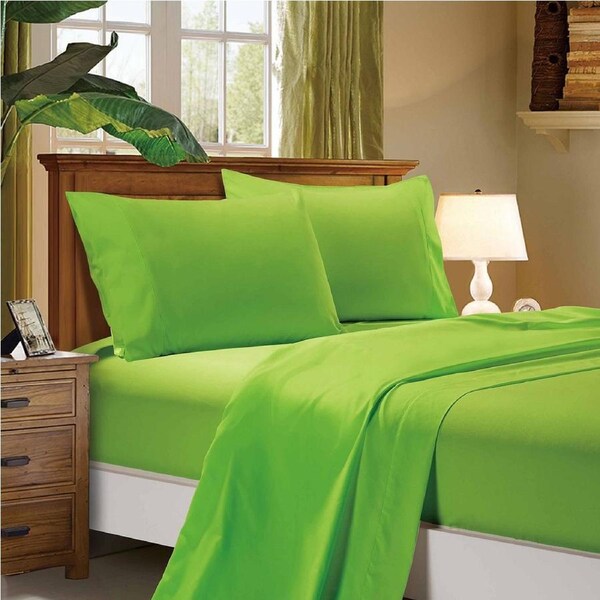 Super Soft Flat & Fitted Sheet Set - Single Size Bed - Green