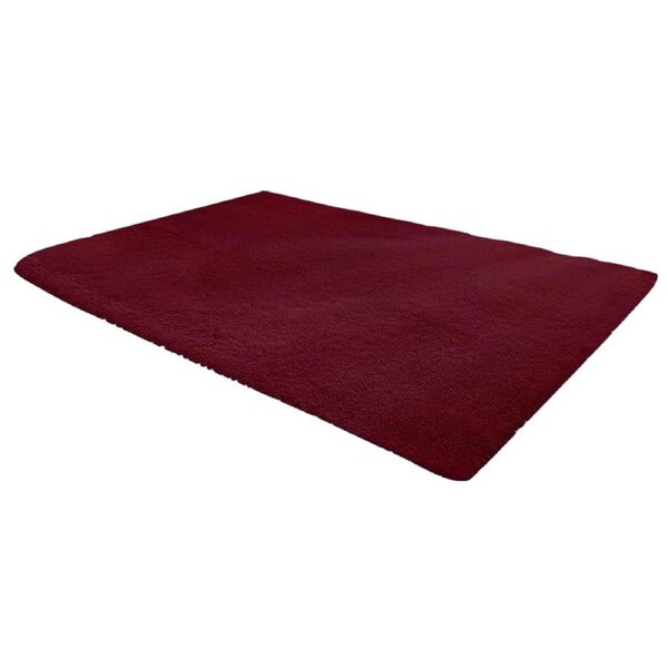 230x200cm Floor Rugs Large Shaggy Rug Area Carpet Bedroom Living Room Mat - Burgundy