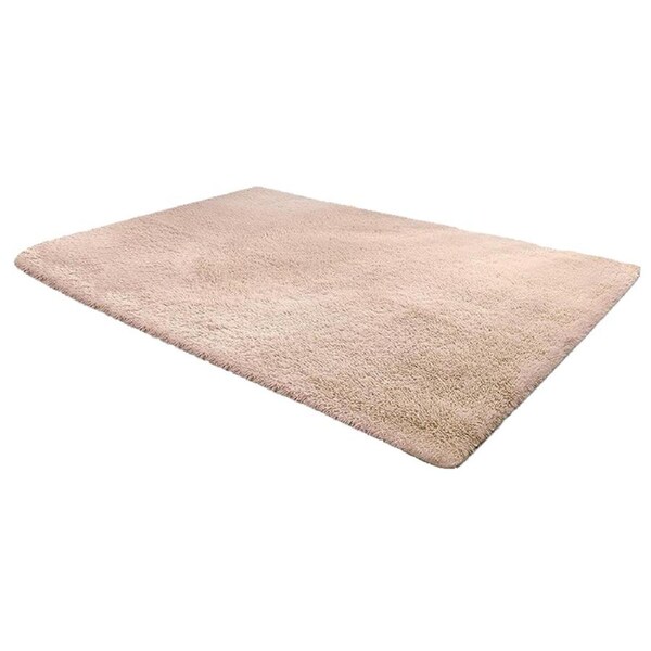 200x140cm Floor Rugs Large Shaggy Rug Area Carpet Bedroom Living Room Mat - Beige