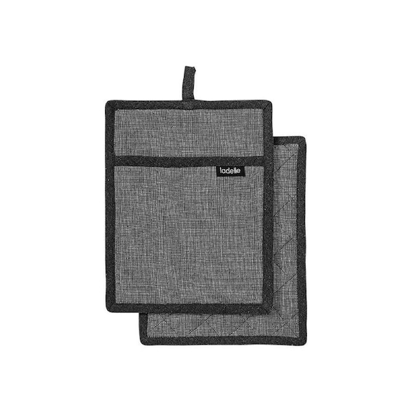 Ladelle Eco Recycled 2pk Pot Holder Charcoal (S)