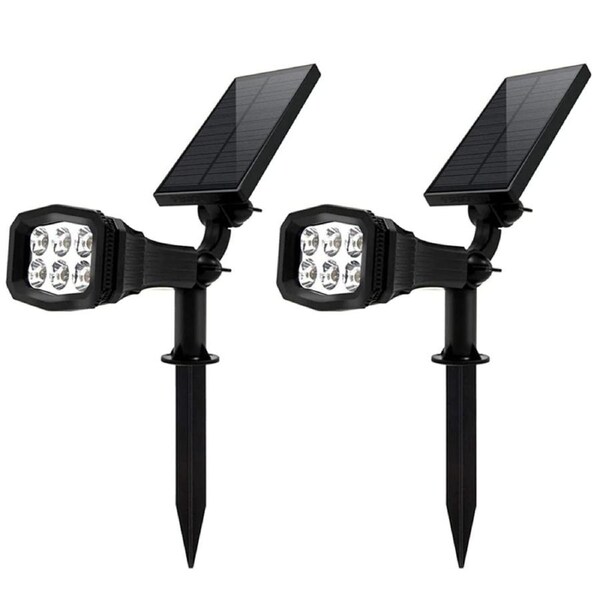 Solar Lights Outdoor,Upgraded Solar SpotLights IP65 Waterproof Solar Wall Light for Outdoor Yard Garden Pathway Landscape Lighting (Pack of 2)