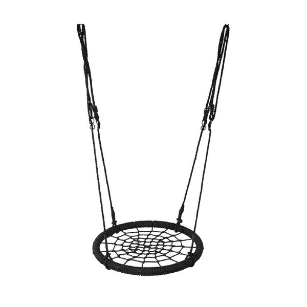 Kids Rope Swing Round Outdoor Birds Crows Nest Spider Web Swing Seat 65cm