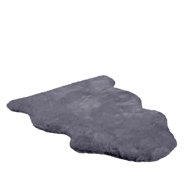 Natural Sheepskin rug Lambskin Shorn Baby Rug Camping underlay GREY