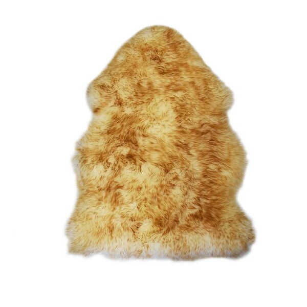 100% Genuine Sheepskin Rug Lambskin Rug Wool Extra Large Yellow Tip