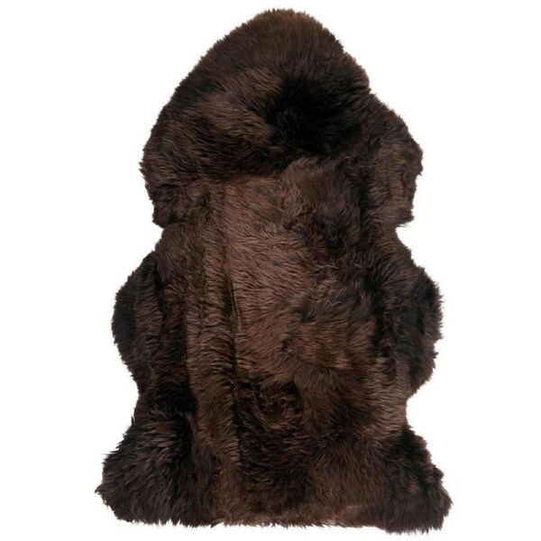 100% Genuine Sheepskin Rug Lambskin Rug Wool Brown 90CM Fluffy