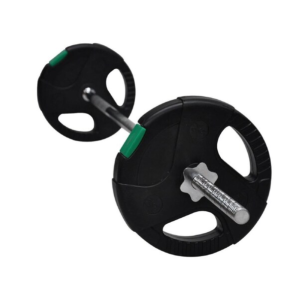 Total 18kg - Barbell Weight Set - 180cm Barbell Bar + 5kg x 2 Weight Plate