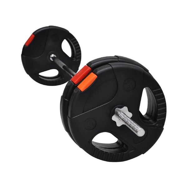 43kg Barbell Weight Set - 180cm Barbell Bar + 10kg x 2 & 7.5kg x 2 Weight Plate