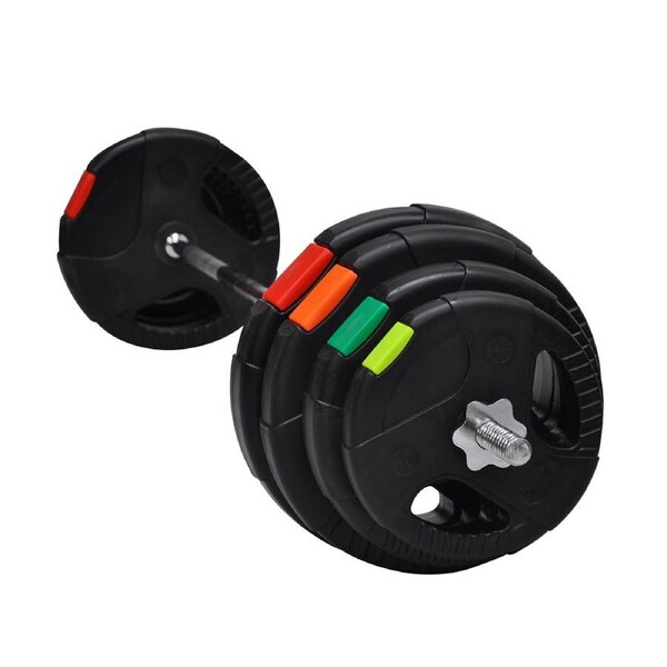 58kg-180cm Barbell Bar Weight Set - 10kgx2 & 7.5kgx2 & 5kgx2 & 2.5kgx2 Plate