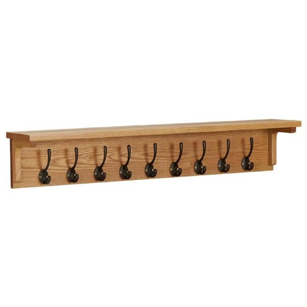 Coat Rack 90x16x16 cm Solid Oak Wood vidaXL