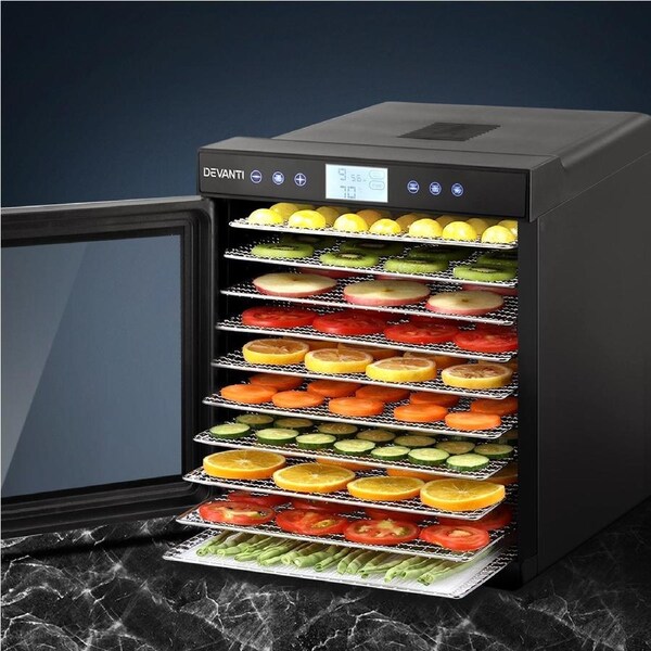 Devanti 10 Trays Food Dehydrator Stainless Steel Tray