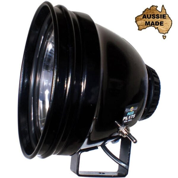 POWA BEAM PL175 175MM XENON HID SPOTLIGHT WITH BRACKET - 12V 35W (PL175WBHID)