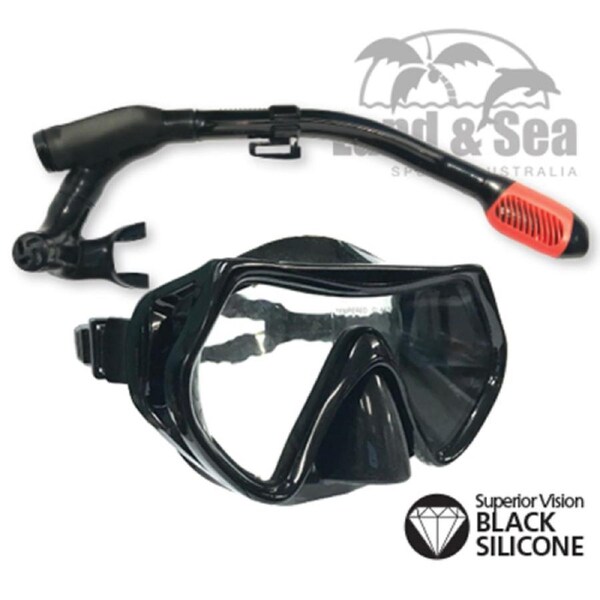 NEW LAND & SEA PREDATOR PRO MASK & SNORKEL SET - DUAL PURGE CHAMBER