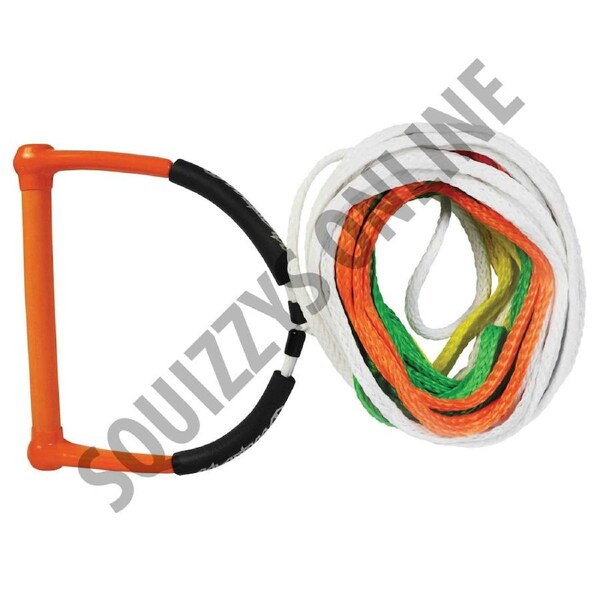 ADVANTAGE TEAM SHORT VEE HANDLE & 5 LOOP SKI ROPE FOR SKIING AND KNEEBOARDING (AD7016)
