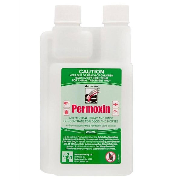 Dermcare Permoxin Dogs & Horses Insecticidal Rinse Spray 250ml