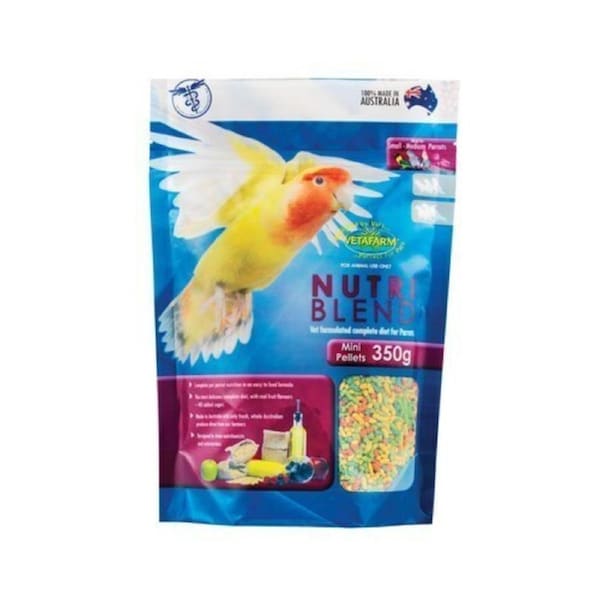 Vetafarm Nutriblend Mini Pellets Bird Food For Pet Bird Parrots 350g