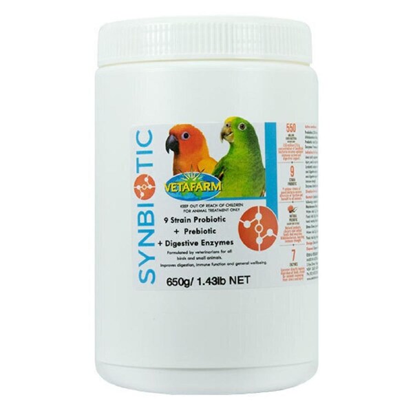 Vetafarm Synbiotic Avian Probiotic Prebiotic Digestive Bird Aid 650g
