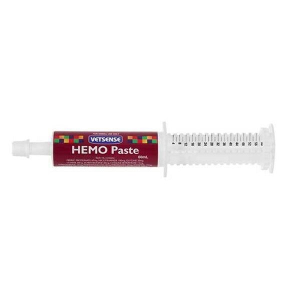 Vetsense Hemo Paste Mineral Supplement and Vitamins for Horse and Dog 60ml