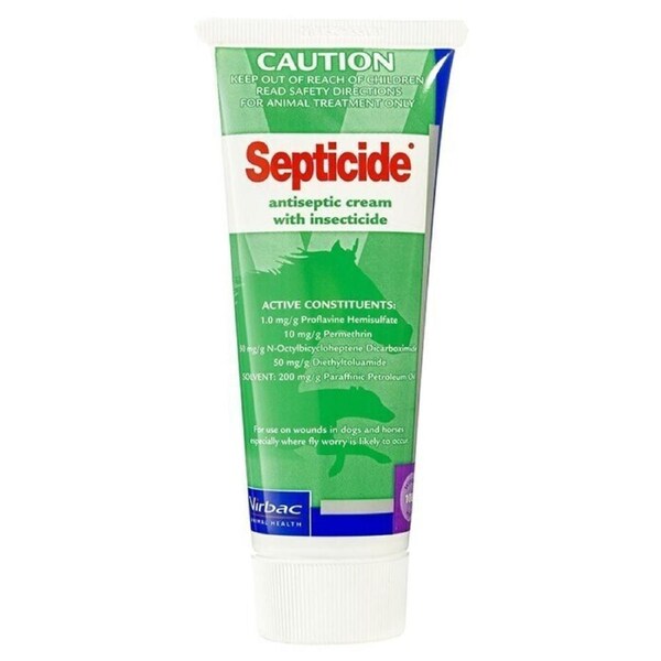 Vitbac Septicide Antiseptic Cream with Insecticide Dog Horse 100g