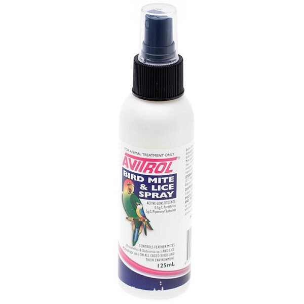 Avitrol Feathered Caged Pet Bird Mite & Lice Spray 125ml