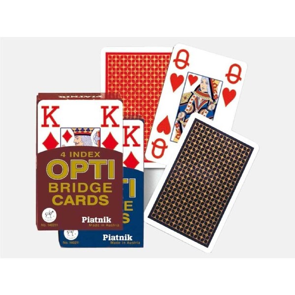 Collectible Playing Cards Opti Bridge Large 4 Index Single Deck