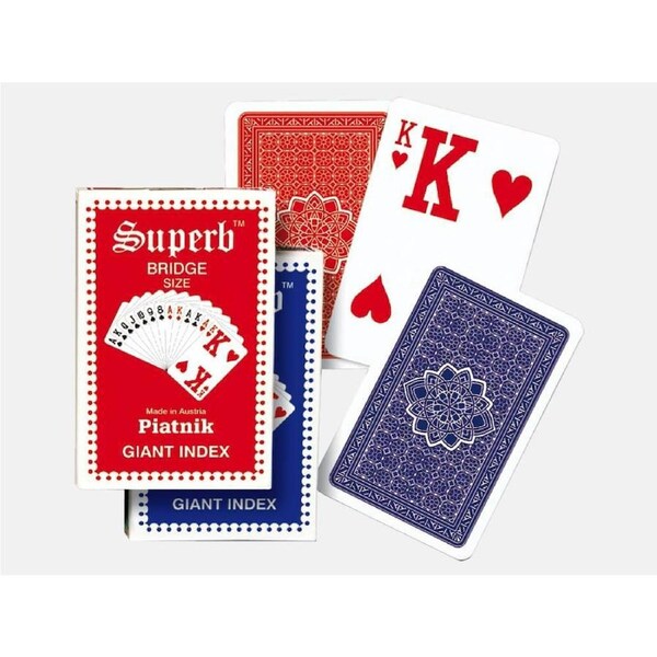 Piatnik Superb Giant Index Bridge Playing Cards S/D