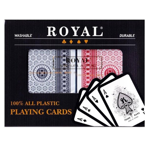 Royal 100% Plastic Double Deck Playing Cards