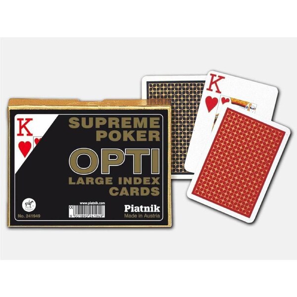 Opti Poker Large Index Double Playing Cards