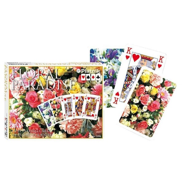 Piatnik Floral Paradise Pink Playing Cards
