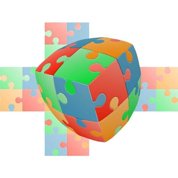 V-Cube Jigsaw 2x2 Pillow Twisty Cube Puzzle