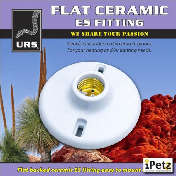 Urs Flat Ceramic ES Fitting Incandescent & Ceramic Globes Holder