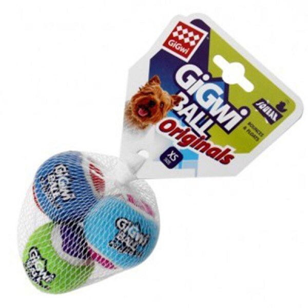 Gigwi Ball Originals Dog Toy Tennis Ball XS 3 Pack