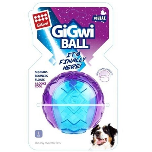 Gigwi Transparent Dog Squeaker Ball Toy Large Pack