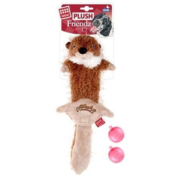 Gigwi Plush Friendz Dog Toy Squirrel Skin Small
