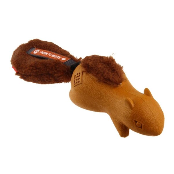 Gigwi Forestails Push To Mute Dog Toy Squirrel Brown