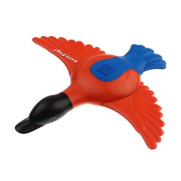 Gigwi Lets Fly Duck Squeaker Dog Toy Orange Blue