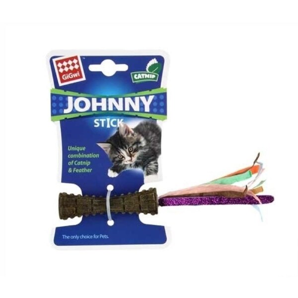Gigwi Johnny Stick Catnip With Colour Paper Interactive Cat Toy