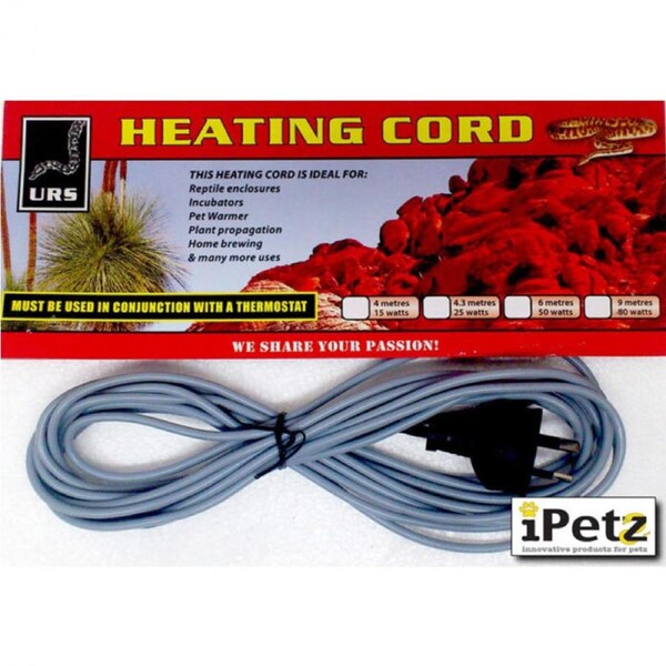 Urs Reptile Enclosure Incubator Heating Cord 6.0m 50w